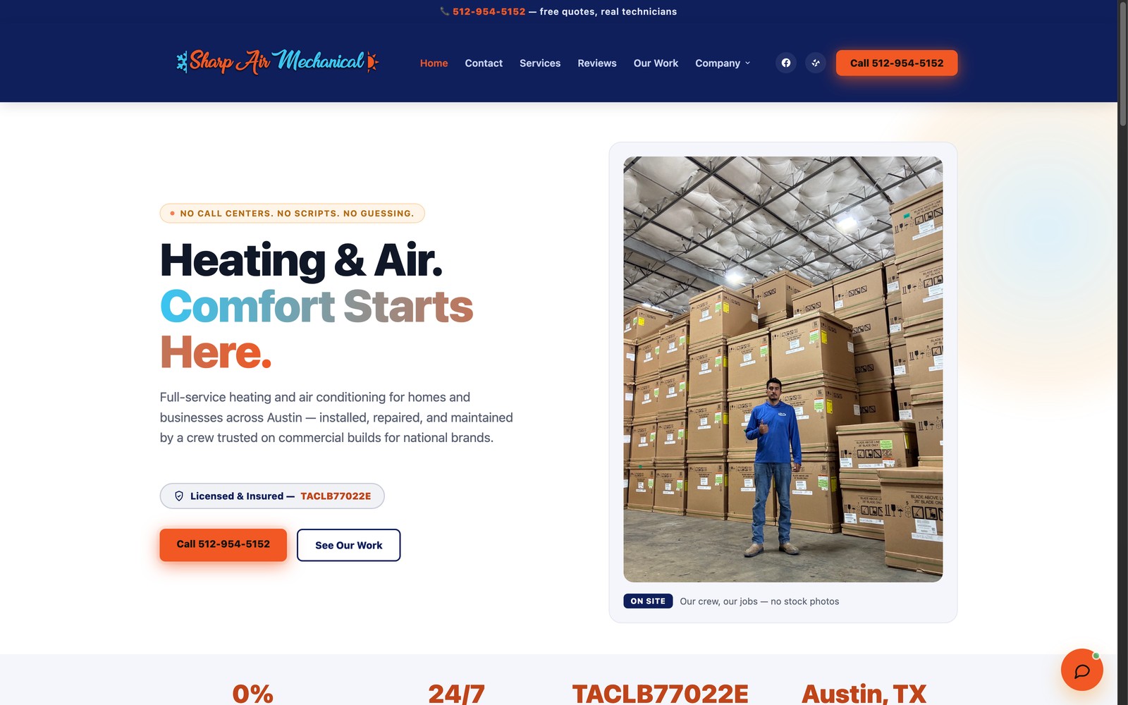 Sharp Air Mechanical website